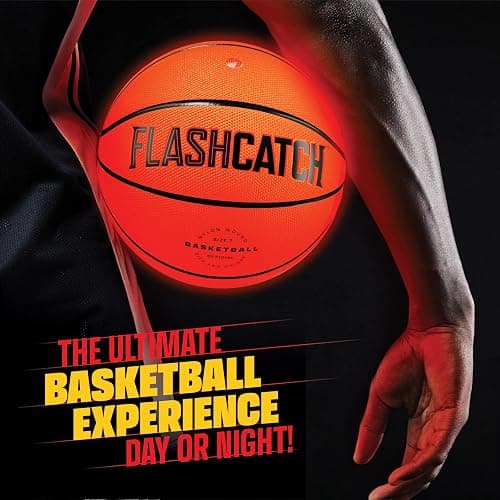 FlashCatch Light Up Basketball - Glow in The Dark - Sports Gear Accessories Gifts for Boys 8-15+ Year Old - Kids Teens Gift Birthday Ideas - Teen Boy Toys Ages 8 9 10 11 12 13 14 15 Outdoor Teenager thumbnail 7