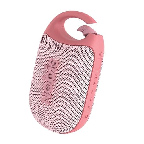 NOBIS Clip N1 Portable Bluetooth Speaker with App, Beat Mode, Up to 24H Playtime, IP68 Waterproof, BT 5.3, HD Sound, Stereo Pairing, Custom EQ, Perfect for Outdoor, Home and Adventure (Pink) - Pink - Image 1