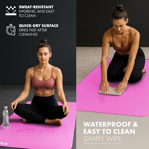 KAYMAN Yoga Mat – Multi-Purpose Extra Thick Foam Exercise Mats – Ideal Floor Mat for Pilates, Stretching, Resistance Workout & Therapy – Home & Gym Equipment Accessory for Men Women Kids –183 x 60cm thumbnail 6