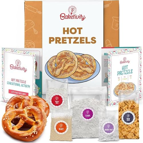Pretzel Making Kit - Real Cooking Set for Kids Ages 5-12+ with Recipe and Ingredients - Kids Baking Set for Girls & Boys - Great Gift for Family Bonding - Image 1