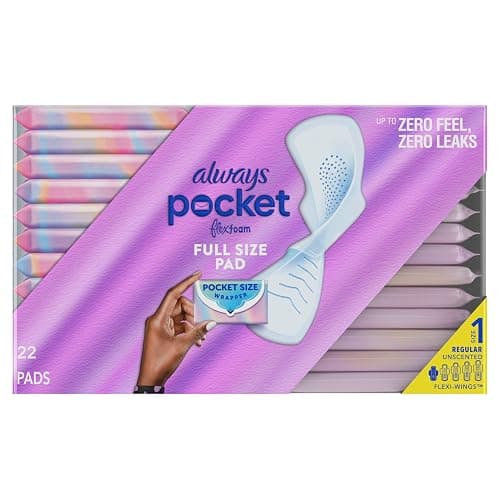 Always Pocket Flexfoam Pads, Size 1, Regular, with Wings, 22 Count thumbnail 10