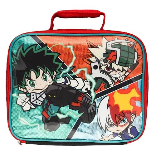 Bioworld My Hero Academia Lunch Box Chibi Deku Shoto And Bakugo Anime Manga Lunch Bag thumbnail 3