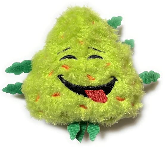 (1 Pack) PAW:20 Bud The Weed Nug plush dog toy w squeaker  - Image 1