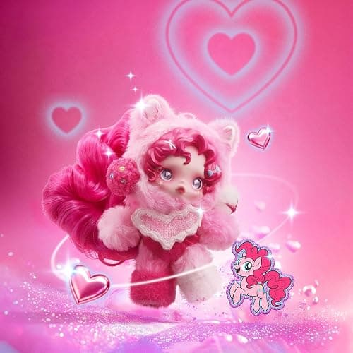 POP MART SKULLPANDA × My Little Pony Series Plush Doll Cute Keychain Blind Box Mystery Box Figures, Collectible Toys Bag Charms, Holiday Birthday Gifts for Girls and Boys, Single Box thumbnail 6