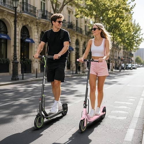 WERHY Electric Scooter, 500W/350W Powerful Motor & 19MPH Top Speed | 16/25/27 Miles Range, Folding E Scooter with Dual Braking for Teens and Adults thumbnail 9