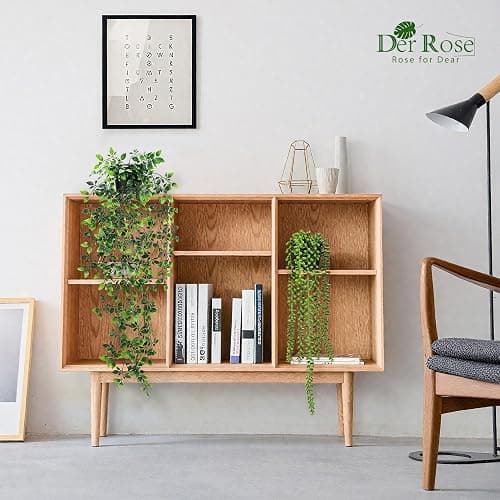 Der Rose 6Pcs Fake Plants Hanging Artificial Vines Faux Hanging Plants for Bookshelf Bathroom Kitchen Outdoor Decor Indoor thumbnail 7