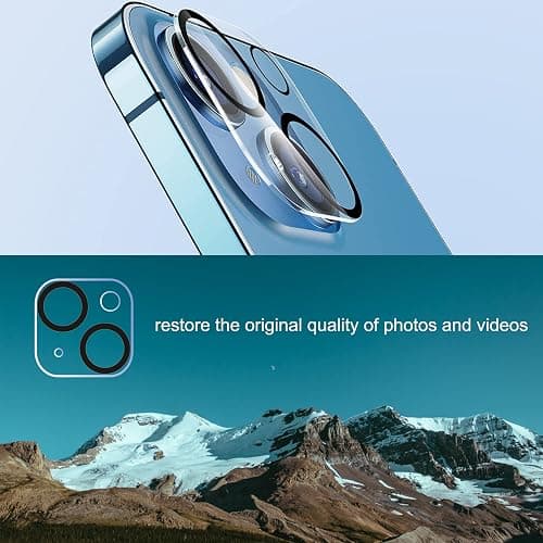 Ailun 3 Pack Camera Lens Protector for iPhone 15 / iPhone 14 ＆ iPhone 15 Plus/iPhone 14 Plus,Tempered Glass,9H Hardness,Ultra HD,Anti-Scratch,Case Friendly,Does not Affect Night Shots thumbnail 5