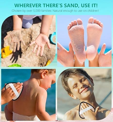 Triangle Sand Remover for Beach Cleaner Eraser Essential Wipe Off Mitt Duster Brush Cup Holder Game Toy Cruise Ship Summer Vacation Must Have Hawaii Travel Honeymoon Gift for Family Beach Towel thumbnail 5