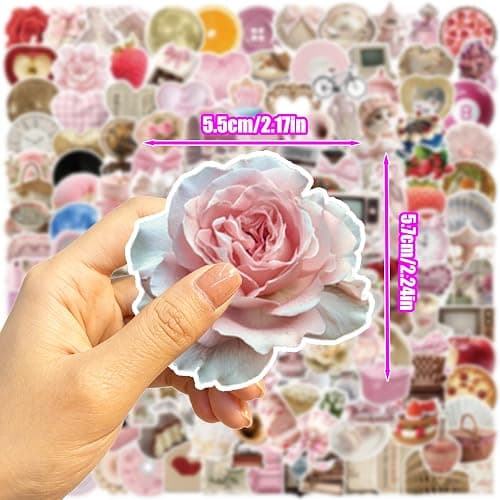 230pcs Coquette Stickers Cute Vinyl Laptop Waterproof Aesthetic Pink Pack for Girls Water Bottles Laptop Computer Phone Guitar (230pcs Coquette Stickers) thumbnail 2
