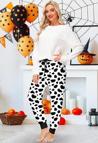 Deerose Women Christmas Pajama Pants Elastic Waist Xmas PJ Pants with Pockets thumbnail 3