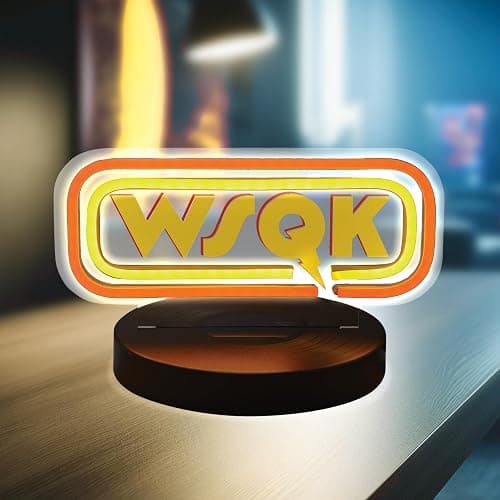 Ukonic Stranger Things WSQK Radio Station Desktop Neon Light – LED USB-C Powered Desk Lamp for Bedroom, Gaming Room & Fan Decor thumbnail 4