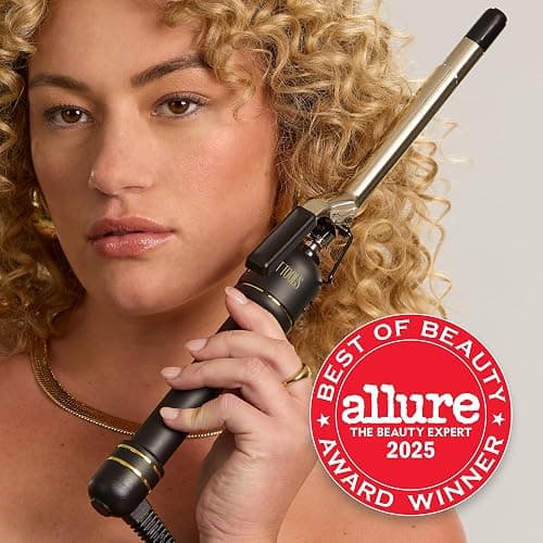 HOT TOOLS 24K Gold Professional 1 1/4" Extended Barrel Curling Iron with Clamp for Tousled Curls - 24K Gold Technology for Long-Lasting Results & Longer Barrel for Easy Styling thumbnail 3