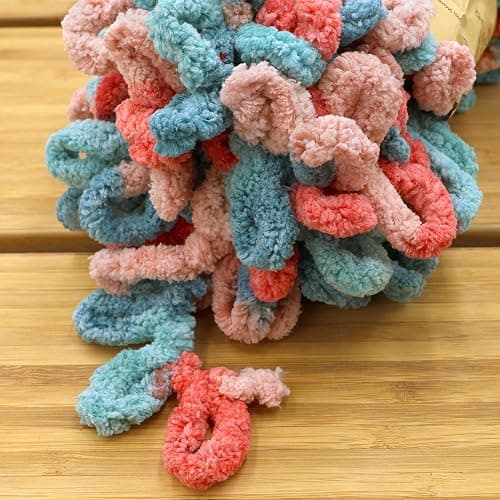 JubileeYarn Fun Finger Loops Yarn - Polyester Jumbo Weight Loop Yarn - 100g/Skein - Hypnos - 6 Skeins thumbnail 2