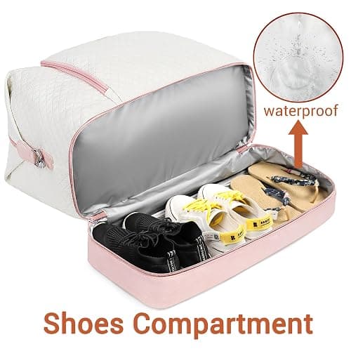 Travel Weekender Bag for Women, 21" Overnight Bag with Shoe Compartment 50L Large Travel Duffel Bag Carry On Tote for Weekend, Overnight, Business Trips, Water Resistant thumbnail 2
