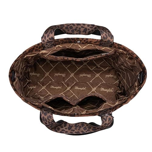 Montana West Wrangler Large Tote Bag for Women Designer Leopard Print Purse for Travel Work Gym thumbnail 5