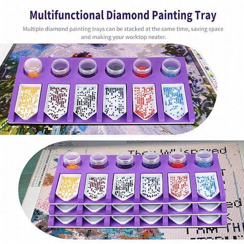 Diamond Painting Accessories Tray Organizer for Diamond Art Kits for Adults, Diamond Art Accessories Tools Kits, Diamond Art Storage Tray for Glitter Rhinestones, Diamond Bead Organizer Tray thumbnail 5