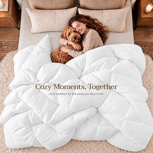 Utopia Bedding Duvet Insert, Comforters Queen Size 88 x 88 Inches, White | Cozy All Season Comforter for Kids, Boys, Girls, and Teens, Down Alternative Fill, Soft Microfiber Shell, Machine Washable thumbnail 4