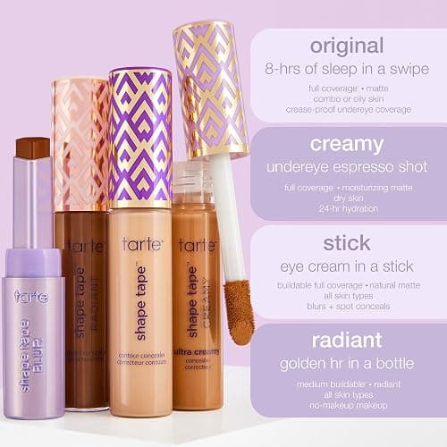 tarte shape tape creamy concealer – Full Coverage Makeup with Built-In Eye Cream, 24HR Hydrating Natural Moisturizing Matte Finish for Redness & Fine Lines, Vegan & Cruelty-Free thumbnail 8