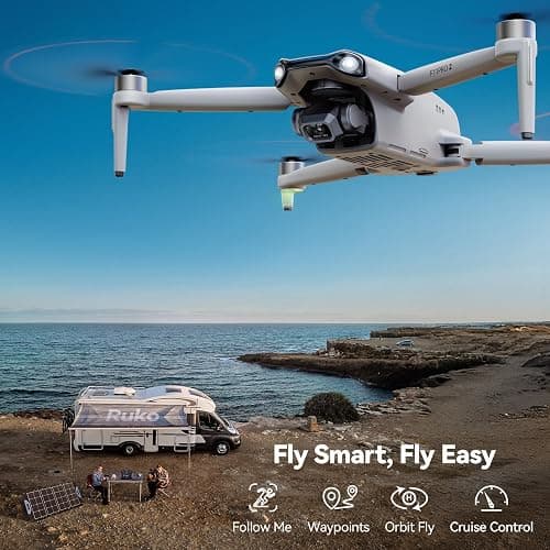 Ruko F11PRO 2 Drone with 6K Camera for Adults, 3-Axis Gimbal, 4K/30fps Video, 70-Min Flight Time with 2 Batteries, 10000ft FPV Transmission Professional Drone, Auto Return, Beginner Mode thumbnail 7