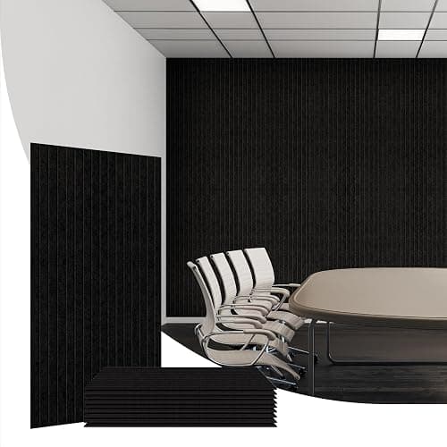 Olanglab Acoustic Wall Panels 10 Pack, 48 x 24 per Acoustic Panels Sound Absorbing, Decorative Sound Panels for Home Studio and Office, Black - Black thumbnail 9