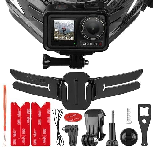 Helmet Chin Mount for Action Cameras, Universal GoPro Chin Mount with Straps, Compatible with GoPro Hero, Insta360, DJI Osmo Action, Motorcycle Full Face Helmets - Image 1