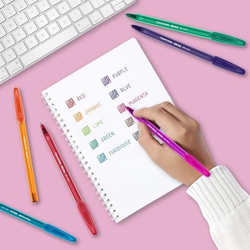 Paper Mate InkJoy 100ST Ballpoint Pens | Medium Point (1.0mm) | Fun Colours | 10 Count thumbnail 2