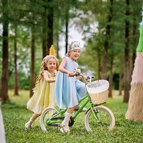 Carvmpin Kids Bike Basket Set, Front Bicycle Bike Baskets for Kids, Hand-Woven Wicker Boys and Girls Bike Basket Front,Children Cycling Basket,Easy Install Detachable thumbnail 6
