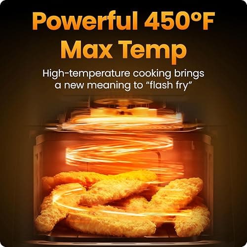 Chefman Air Fryer – 4-in-1 Slim 3.5 QT Airfryer, Air Fry, Bake, Dehydrate, Frozen, 450°F Max Temp for Extra Crispy Results in Minutes, Nonstick Ceramic Coating, Dishwasher-Safe Accessories - Black thumbnail 3
