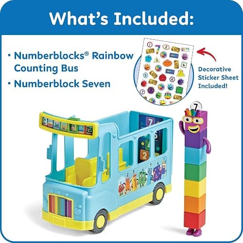 hand2mind Numberblocks Rainbow Counting Bus, Music Toys for Kids Ages 3-5, Toddler Musical Toys, Play Figure Playsets, Number Toys, Preschool Learning Toys, Math Toys, Birthday Gifts for Kids thumbnail 4