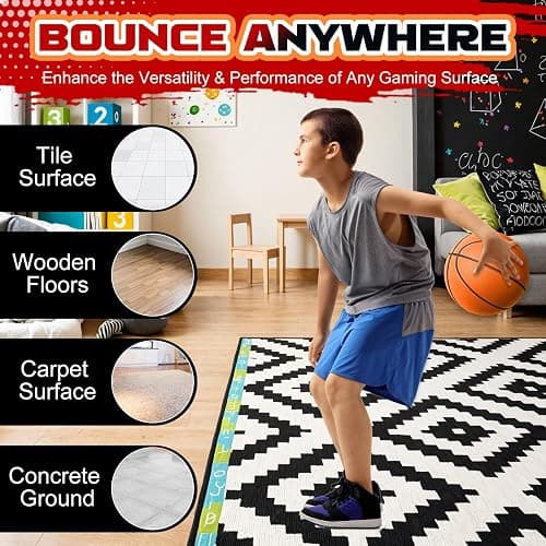 ALDWDY Silent Basketball Size 7 (29.5") – Grooved Airless Indoor Basketball for Quiet Dribbling and Indoor Training, Pro PU Foam Ball – Real Feel Higher Bounce Quieter thumbnail 6