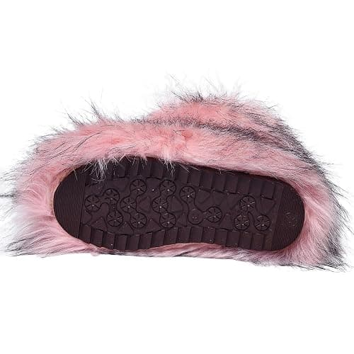 CryoSnowVale Women Faux Fur Furry Boot Fluffy Mid Calf Snow Boots Round Toe Suede Comfy Warm Flat Shoes Winter For Girl thumbnail 7