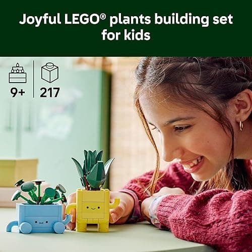 LEGO Botanicals Happy Plants Building Toys - Bedroom or Dorm Room Decor for Girls, Boys, & Adults, Desk or Shelf Display - Birthday Gift Ideas for Kids, Ages 9+ - 10349 thumbnail 3