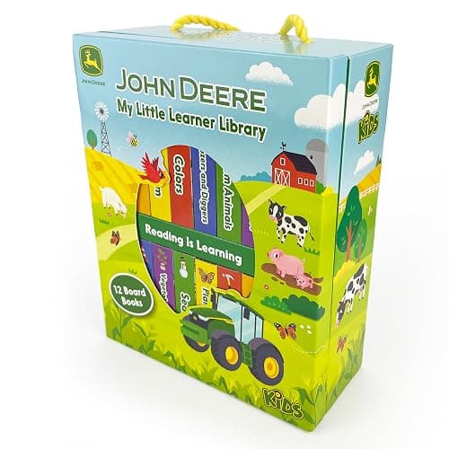 My Little Learner Library John Deere Kids 12-Book Set Board Book - Learning First Words, Numbers, Farm Animals and More thumbnail 13