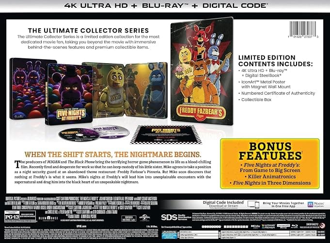 Five Nights at Freddy's – Ultimate Collector's Edition IconArt with SteelBook (4K Ultra HD + Blu-ray + Digital)) (Amazon Exclusive) thumbnail 6