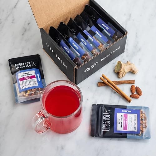 Tiesta Tea - 8 Herbal & Rooibos Sampler Dry Flight Set, Loose Leaf, No Caffeine, Makes Hot and Iced, Assorted Tea Sets with Herbal, Chai, Fruit Blends & More, 8 Resealable Sample Pouches thumbnail 7