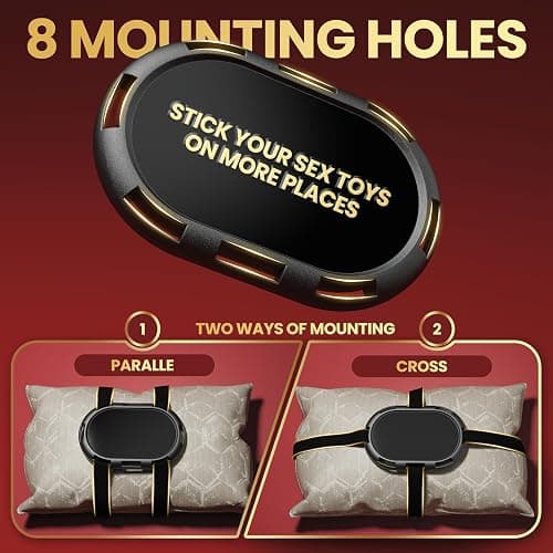 Suction Cup Dildo Mount - Adjustable Sex Saddle & Sex Toys Holder for Hands-Free Play on Sex Chairs, Pillows, Towels - Strap-On Harness Dildo, Sex Furniture for Solo or Couples Play (Without Sex Toys) thumbnail 6