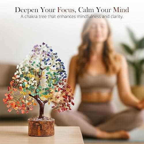 The Original 7 Chakra Crystal Tree Birthday Gifts for Women, Healing Crystal Tree of Life Sister birthday gifts Room & Home Decor Gift for Mom Her Positive Energy New House Warming Gift Women unique thumbnail 6