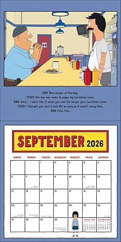Bob's Burgers 2026 Wall Calendar (Includes Stickers) thumbnail 5