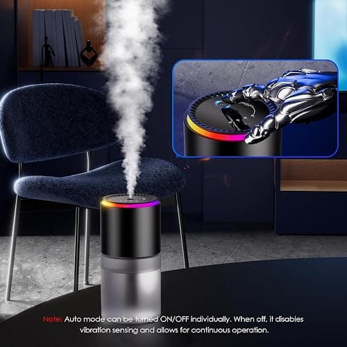 Klomsuw Car Air Freshener,Smart Car Air Freshener, Car Diffuser with 150 ML (5oz) Capacity Multi-fragrance,RGB Music Syncing Light, Auto On/Off (Lavender) thumbnail 5