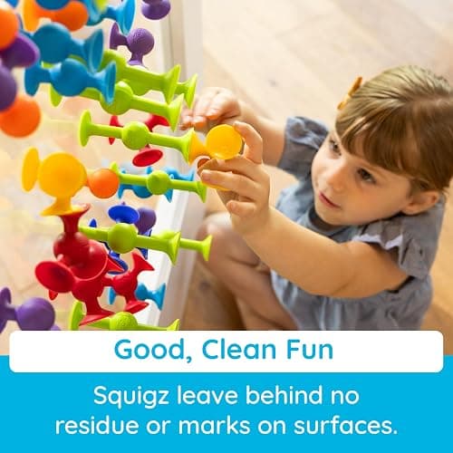 Fat Brain Toys Squigz Starter Set, 24 Piece Suction Bath Toys, Sensory Toys for Kids 3 and Up - Pack of 22 thumbnail 5