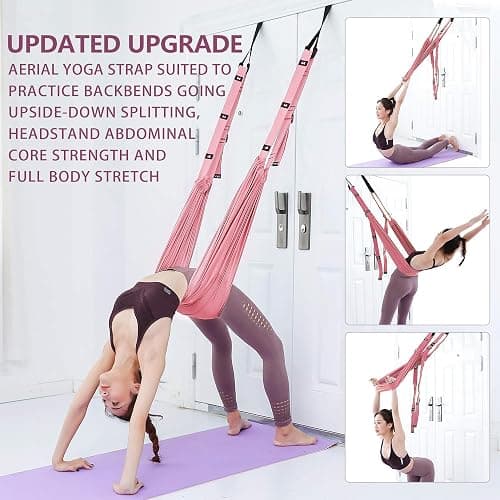 Leg Stretcher Strap, Stretching Equipment with Door Anchor Flexibility Trainer Backbend Assist for Dance Aerial Yoga Ballet Leg Stretching Exercise thumbnail 2