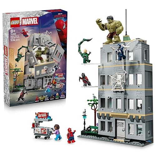 LEGO|Marvel Spider-Man vs. Hulk Epic Clash - Interactive Superhero Toy w/ 4-Floor Office, Action Figure & 5 Minifigures incl. Scorpion - Gift for 8+ Year Old Boys & Fans - 76350 - Image 1