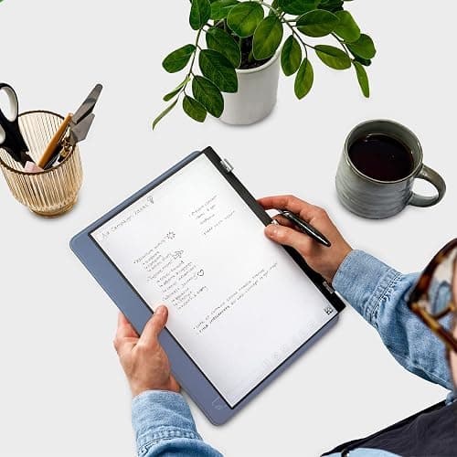 Rocketbook Pro 2.0 Reusable Professional Smart Notebook, Letter Size 8.5x11, Steel Blue - Lined & Dot Grid Pages, App-Connected, Erasable, Premium Cover, Ideal for Work Notes and Business Meetings thumbnail 2