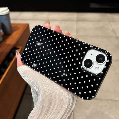 Jmltech for iPhone 16 Plus Case Polka Dot Phone Cases Women Girly Cute Aesthetic Design Trendy Simple Case Slim Shockproof Protective Cover Pink thumbnail 4