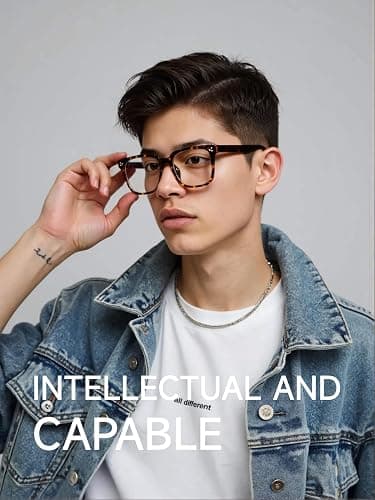 Icesor Oversized Square Blue Light Glasses for Woman Men fashion Reduce Eyestrain Protection for TV/Computer/Gaming thumbnail 7