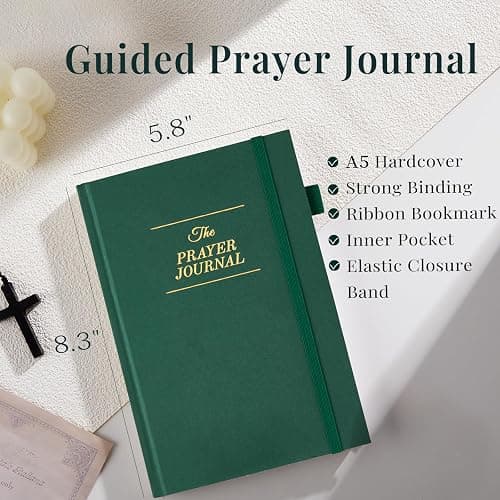 JUBTIC Prayer Journal for Woman, Christian Planner, Bible Journal with Verse, 60 Weeks Scripture, Faith & Devotional Journal, Bible Study Notebooks for Note Taking, Christian Gifts (Dark Green) thumbnail 3
