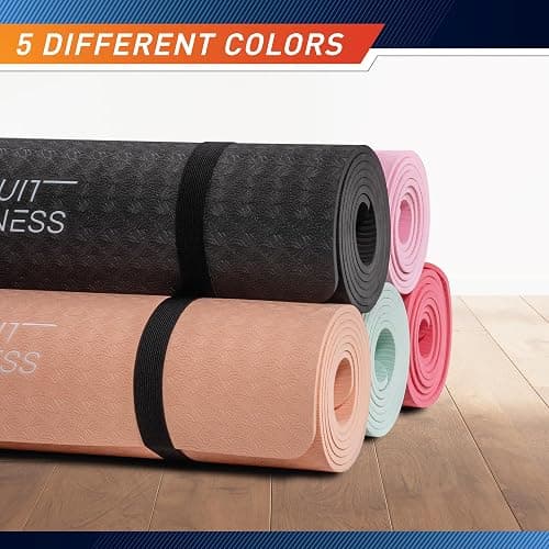 Circuit Fitness by Marcy Non-Slip Multi-Purpose Exercise Yoga Mats with Carrying Strap Multi-Thickness, Multi-Color Options thumbnail 3