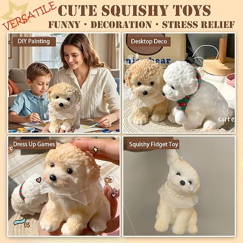 Big taba Squishy Dog, Cute Squishy Dog Stress Relief Toy for Adult/Kids, Handmade Soft Teddy Dog Design, Perfect Squeeze Toys Gift for Relaxation and Fun thumbnail 7