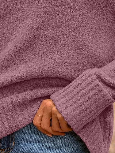LILLUSORY Women Oversized Warm Cozy Knit Sweaters 2026 Fall Fashion Outfits | Fuzzy Knit, Warm Chunky Long Pullover, Cute Winter Clothing, Old Money Clothes, Ladies Trendy Tunic thumbnail 5