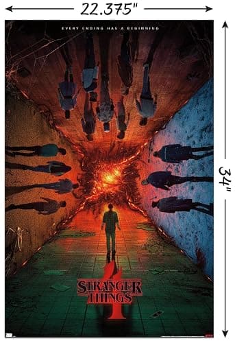Trends International Netflix Stranger Things: Season 4 - Group Teaser One Sheet Wall Poster, 22.375" x 34", Unframed Version thumbnail 2